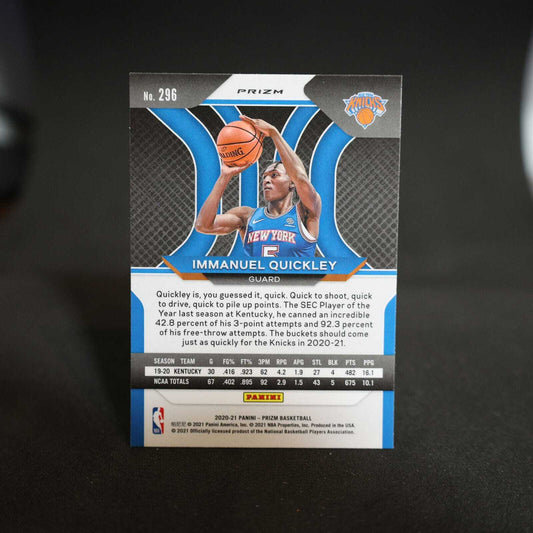 2020-21 Immanuel Quickley Panini Prizm #296 Green Prizm