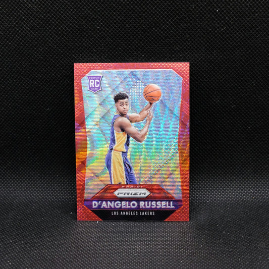 2015-16 Prizm D'Angelo Russell #322 Red Wave Prizm Rookie Card /350