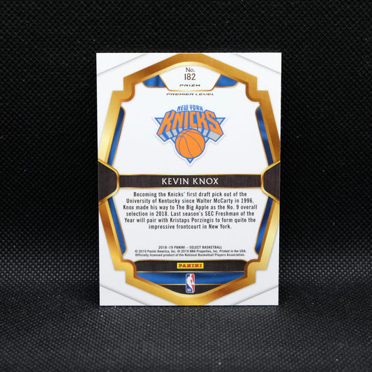 2018-19 Kevin Knox Select Premier Level #182 Silver Prizm Rookie Card