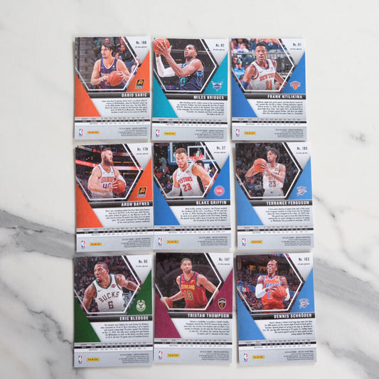 2019-20 Mosaic Pink Camo Prizm Lot #6 - 9 Cards