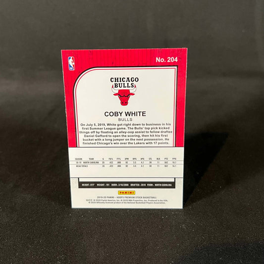 2019-20 Coby White Panini Hoops Premium #204 Rookie Card