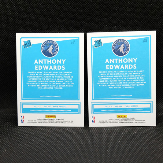 2020-21 Donruss Anthony Edwards Rated Rookie #201 x 2
