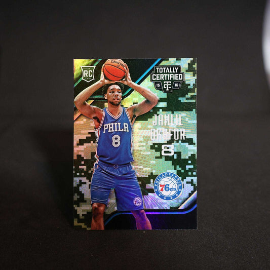 2015-16 Jahlil Okafor Panini Totally Certified Camo Rookie Card /25