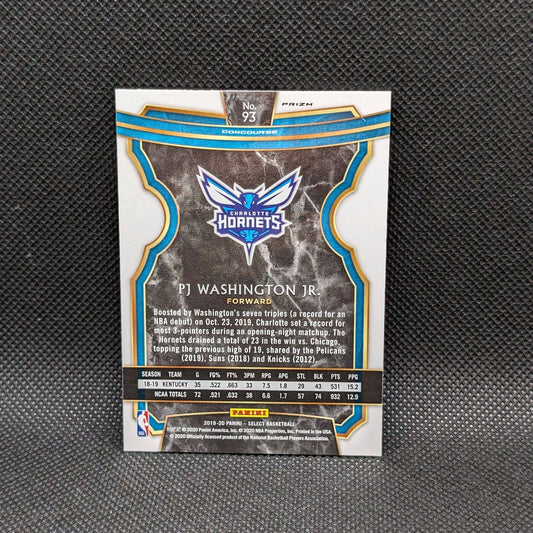 2019-20 PJ Washington Jr Select Concourse #93 Silver Prizm Rookie Card