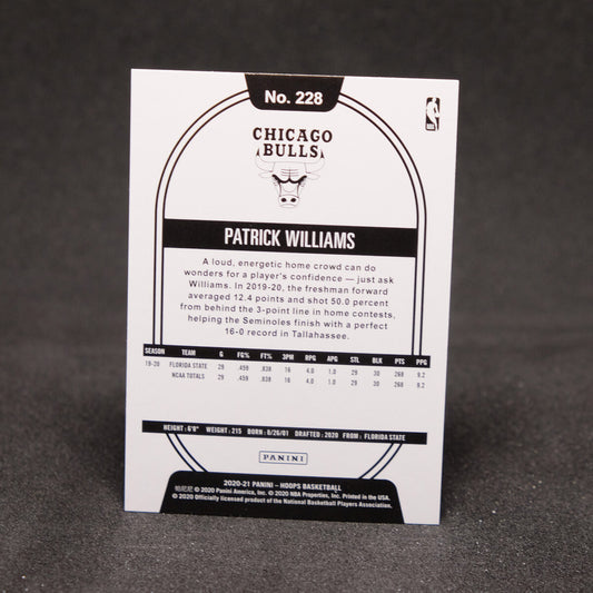 Patrick Williams 2020-21 Hoops #228 Rookie Card