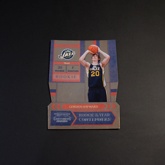2011 Gordon Hayward Contenders #7 Rookie of the Year Contenders Silver Die Cu...