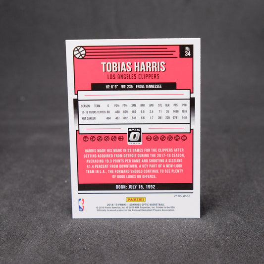2018-19 Panini Donruss Optic Purple Prizm Tobias Harris