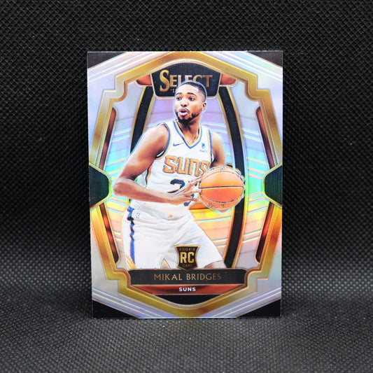 2018-19 Select Mikal Bridges Premier Level Silver Prizm Rookie Card RC #192 Suns