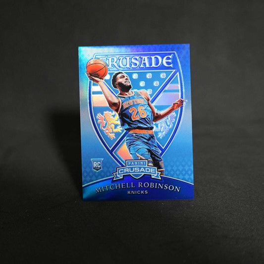 2018-19 Mitchell Robinson Chronicles Crusade Blue Prizm Rookie Card /99