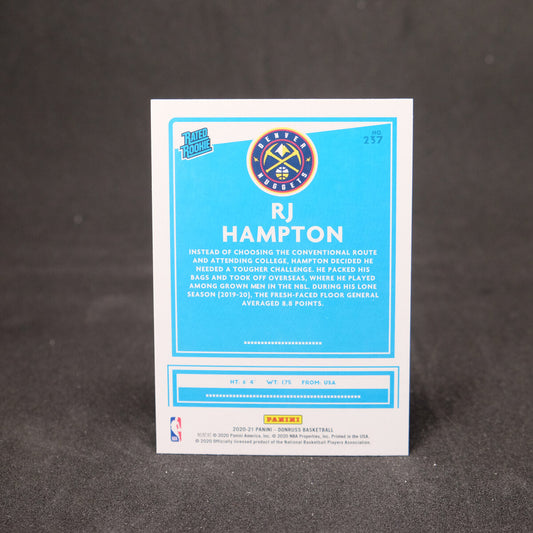 RJ Hampton 2020-21 Donruss Rated Rookie #237