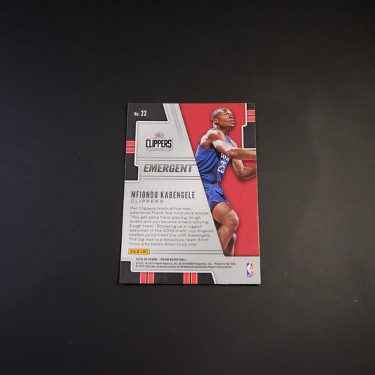2019-20 Mfiondu Kabengele Prizm #22 Emergent Prizm Rookie Card