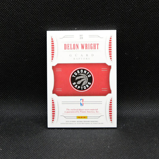 2015-16 Panini National Treasures Delon Wright Rookie Jumbo Materials /99