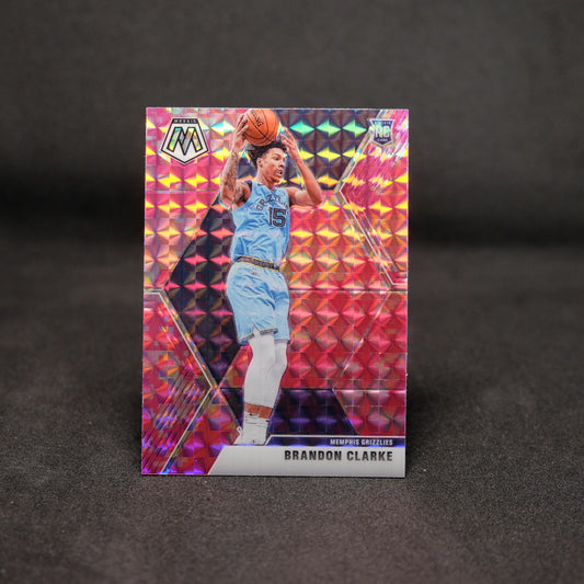 2019-20 Panini Mosaic Brandon Clarke Pink Camo Rookie Prizm Card
