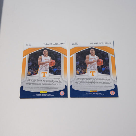2019-20 Prizm Draft Picks Grant Williams Silver + Red Prizm Rookie Card Lot