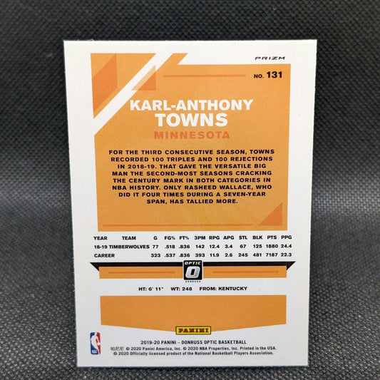 2019-20 Karl-Anthony Towns Donruss Optic Green Dragon Prizm (#1)
