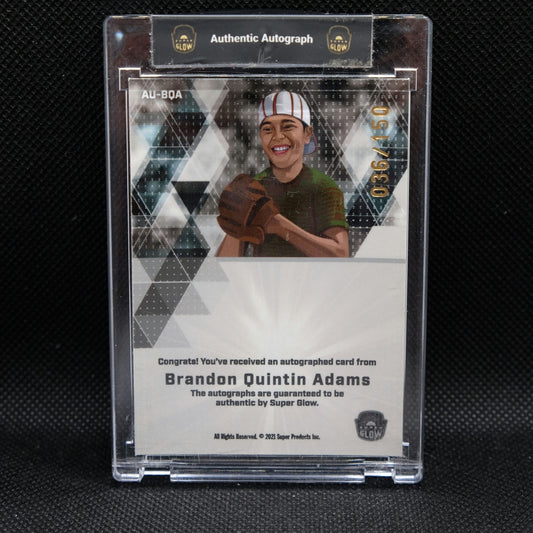 2021 Superglow 1st Edition Brandon Quintin Adams Blue Autograph /150