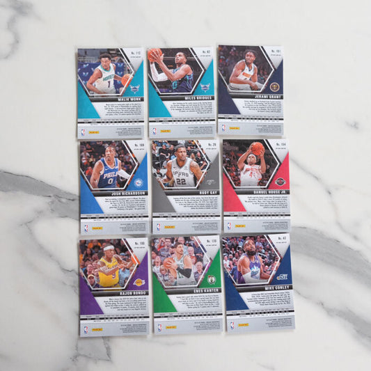 2019-20 Mosaic Pink Camo Prizm Lot #7 - 9 Cards