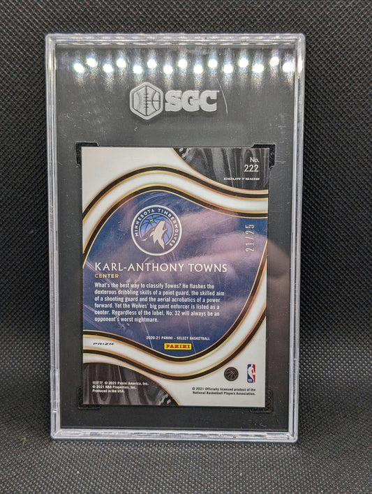 2020-21 Karl-Anthony Towns Select Tie Dye Prizm /25 SGC 9.5