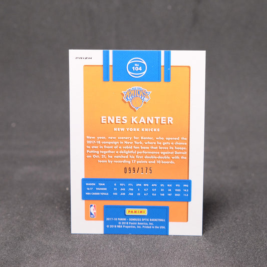 2017-18 Enes Kanter Donruss Optic Lime Green Prizm /175