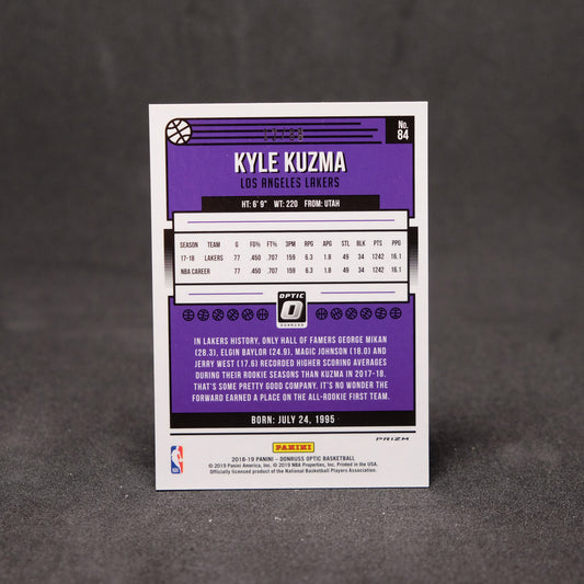 2018-19 Kyle Kuzma Donruss Optic Choice Mojo Red Prizm /88