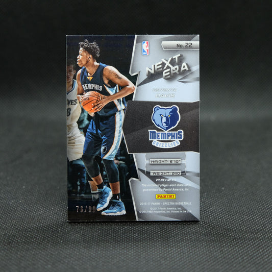 2016-17 Deyonta Davis Spectra Next Era Neon Blue Rookie Card /99
