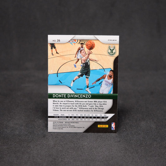 2018-19 Donte Divincenzo Panini Mosaic #26 Silver Prizm Rookie RC