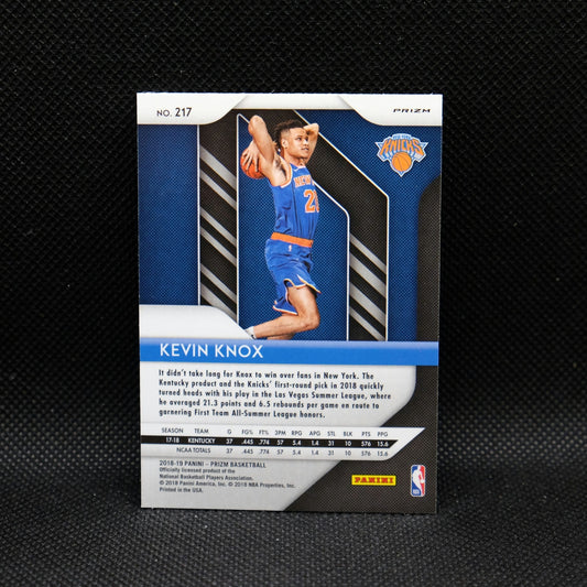2018-19 Kevin Knox Prizm #217 Red Wave Prizm Rookie Card