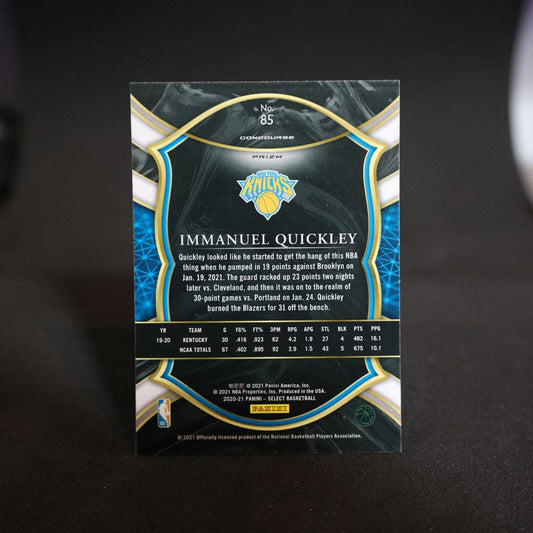 2020-21 Immanuel Quickley Select Concourse Blue Prizm RC #85
