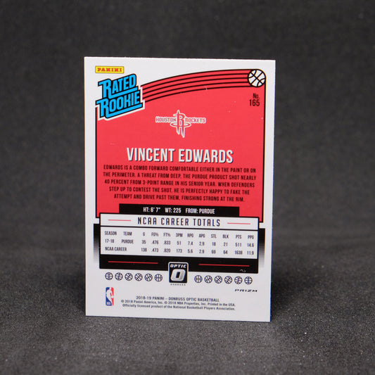 Vincent Edwards 2018-19 Donruss Optic Rated Rookie Choice Prizm
