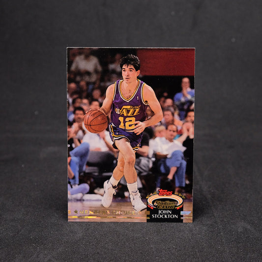 John Stockton 1992-93 Topps Stadium Club #200 Members Choice