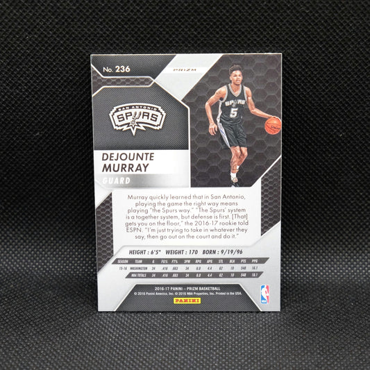 2016-17 Panini Prizm Dejounte Murray Checkerboard Silver Prizm Rookie #236