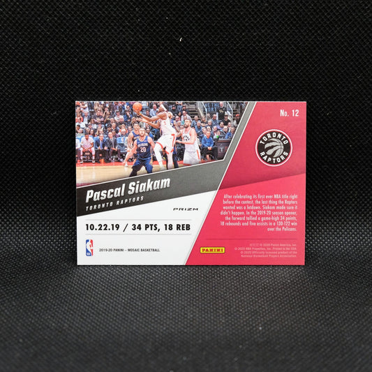 2019-20 Panini Mosaic Pascal Siakam Montage Silver Mosaic Prizm (#1)