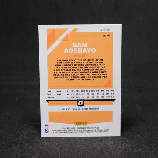 Bam Adebayo 2019-20 Donruss Optic - Blue Velocity Prizm