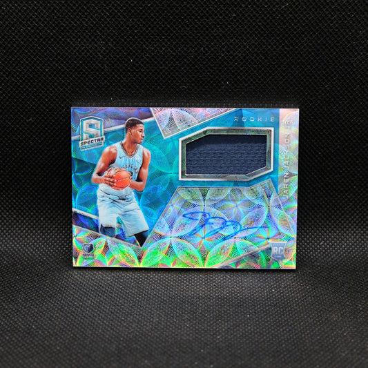 2018-19 Jaren Jackson Jr Spectra Neon Blue Rookie Player-Worn Materials Auto ...