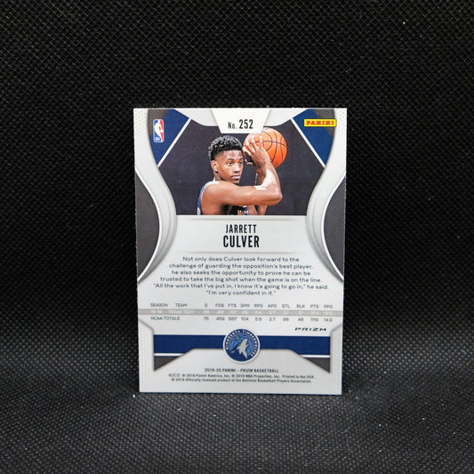 2019-20 Prizm Jarrett Culver #252 Red Wave Prizm Rookie Card