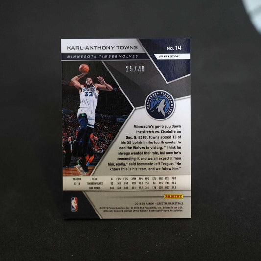 2018-19 Karl-Anthony Towns Spectra Neon Green Prizm /49