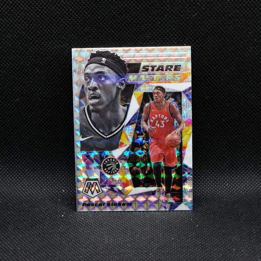 2019-20 Panini Mosaic Pascal Siakam Stare Masters Silver Mosaic Prizm