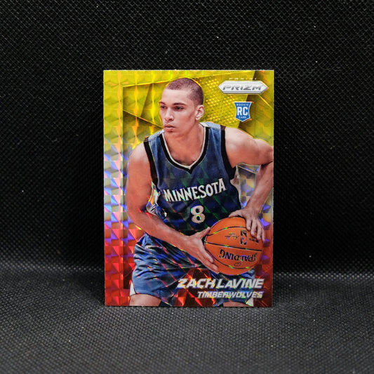 2014-15 Prizm Zach LaVine RC #262 Red White Yellow Prizm