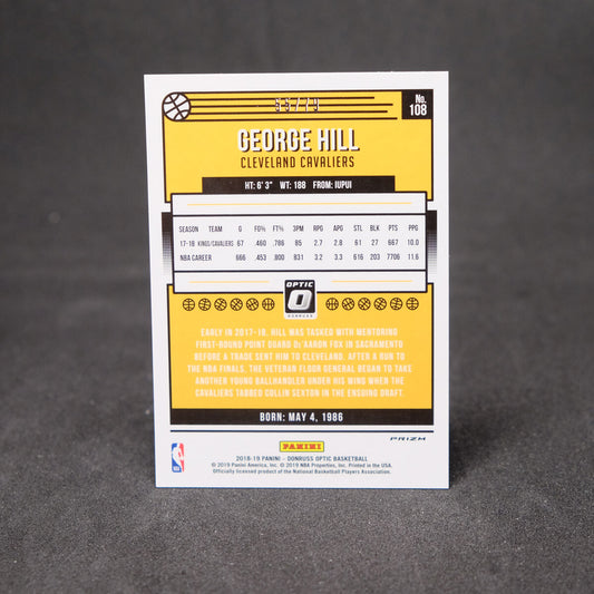 2018-19 George Hill Panini Donruss Optic Pink Velocity Prizm /79