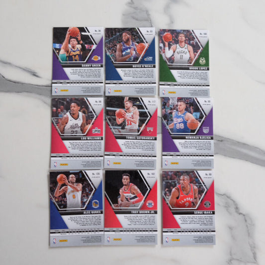2019-20 Mosaic Pink Camo Prizm Lot #5 - 9 Cards