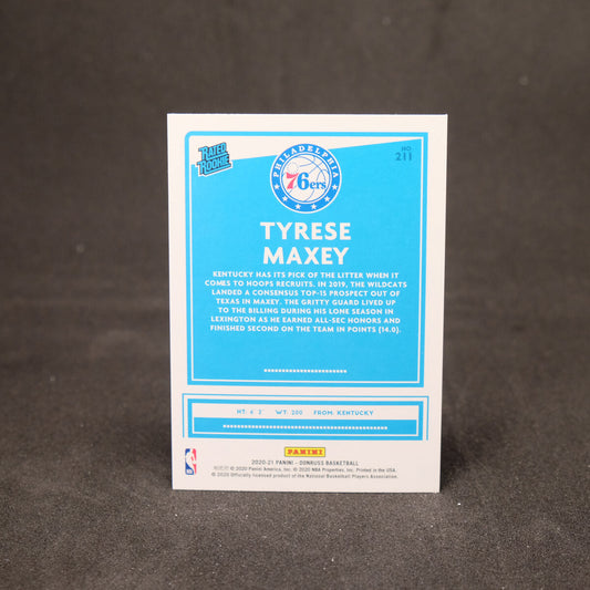Tyrese Maxey 2020-21 Donruss Rated Rookie #211