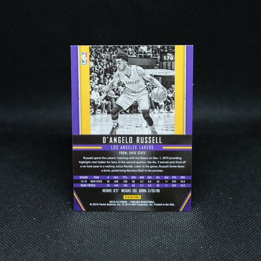 2015-16 D'Angelo Russell Threads Rookie Card