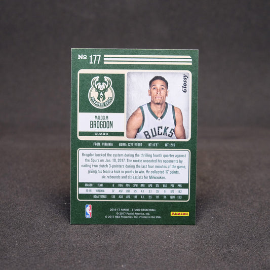 2016-17 Malcolm Brogdon - Studio Glossy Rookie Card