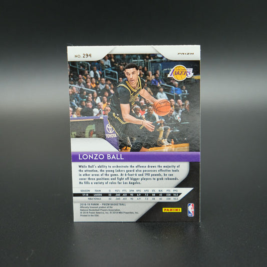 2018-19 Lonzo Ball Prizm Choice Blue Yellow Green