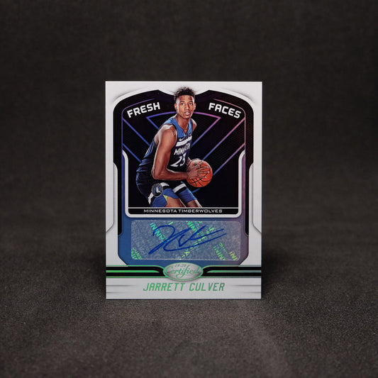 2019-20 Jarrett Culver Certified Fresh Faces Rookie Autograph