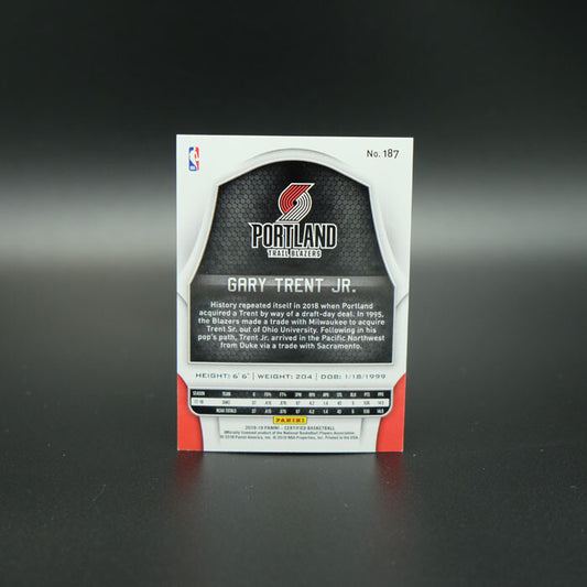 2018-19 Gary Trent Jr Certified Blue Rookie Card /199