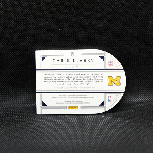 2016 Panini National Treasures Collegiate Caris LeVert Die Cut Rookie Autogra...