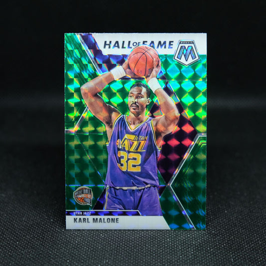 2019-20 Mosaic Karl Malone Hall of Fame Green Prizm