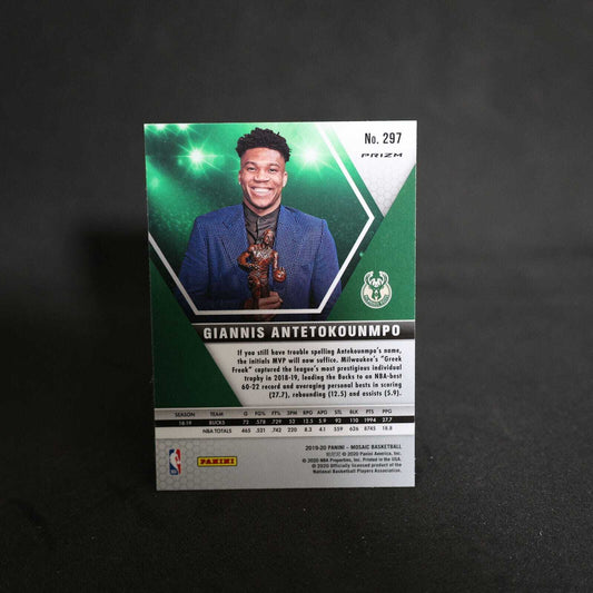 2019-20 Giannis Antetokounmpo Mosaic MVPs Reactive Blue Red Camo Prizm