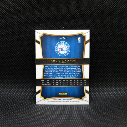 2015-16 Select Jahlil Okafor #74 Silver Prizm Rookie Card